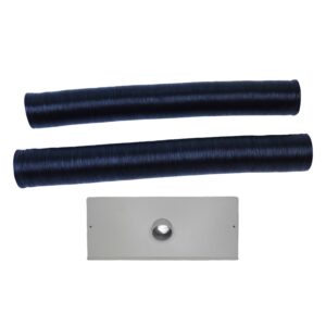 Tillbehörspaket till adsorptionsavfuktare DH2, DH4 eller DH6. Installationspaketet till avfuktare består av två långa torrluftsslangar och en utloppsplåt.