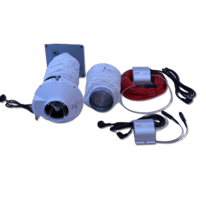 Energisnål vindsavfuktare för kallvind. Trygghetsvakten Vind Classic med fläkt och värmeslinga för billig avfuktning.