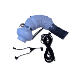 Extrafläkt till Trygghetsvakten Vind Classic och Vind Start för ökad kapacitet. Fläkt, skarvsladd och grenuttag.