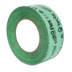 Sitko Flex 75 mm åldersbeständig tejp till fuktsäkra installationer av krypgrundsisolering.