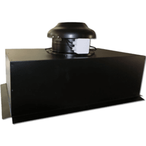 Fläktförstärk självdragsventilation för att förbättra innomhusluft i villa, FFS mellanstorlek.